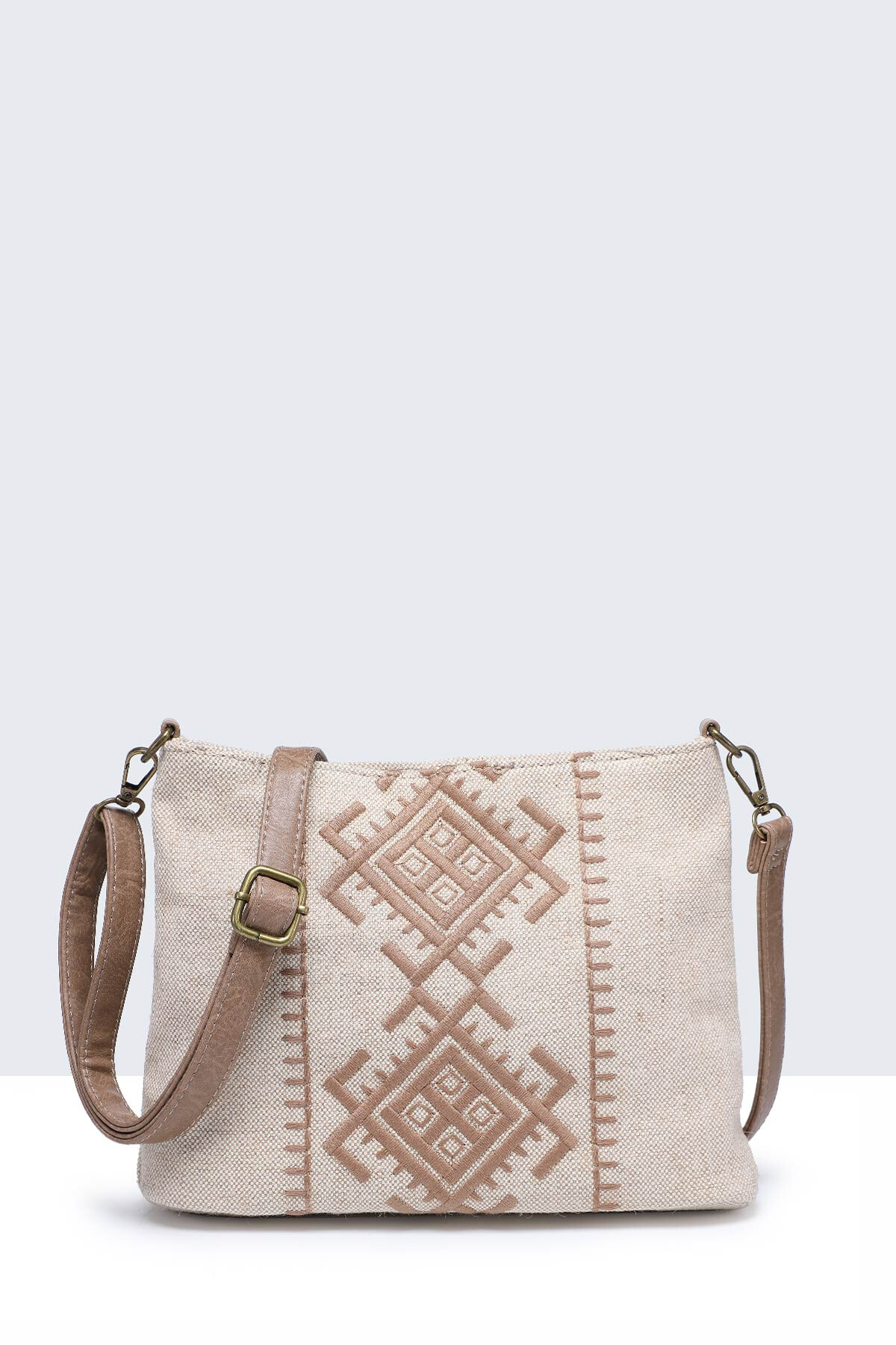 Wholesaler A&E - 28722-BV Linen Canvas Crossbody Bag