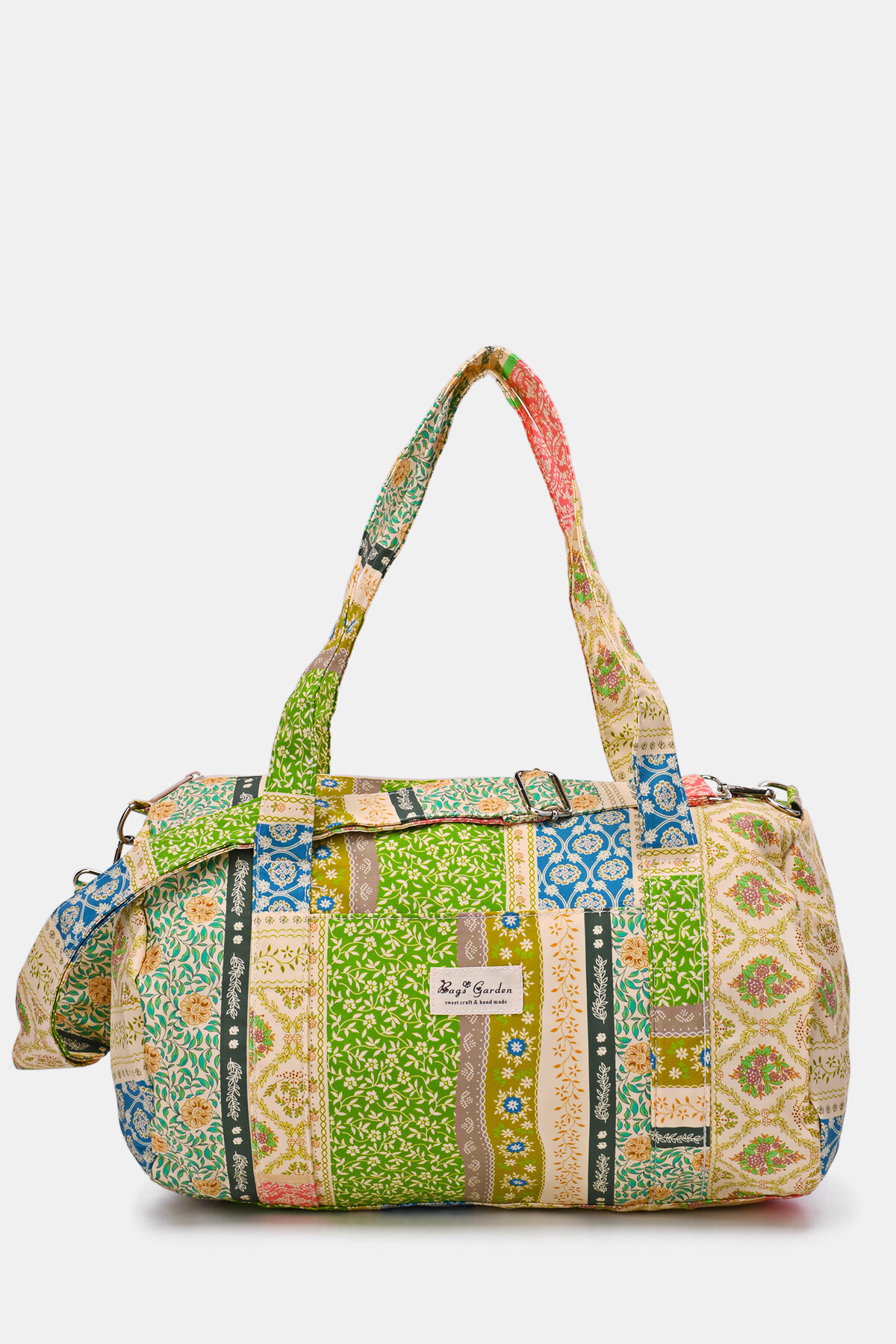 Wholesaler A&E - BG6661 textile duffel diaper bag with liberty flower pattern