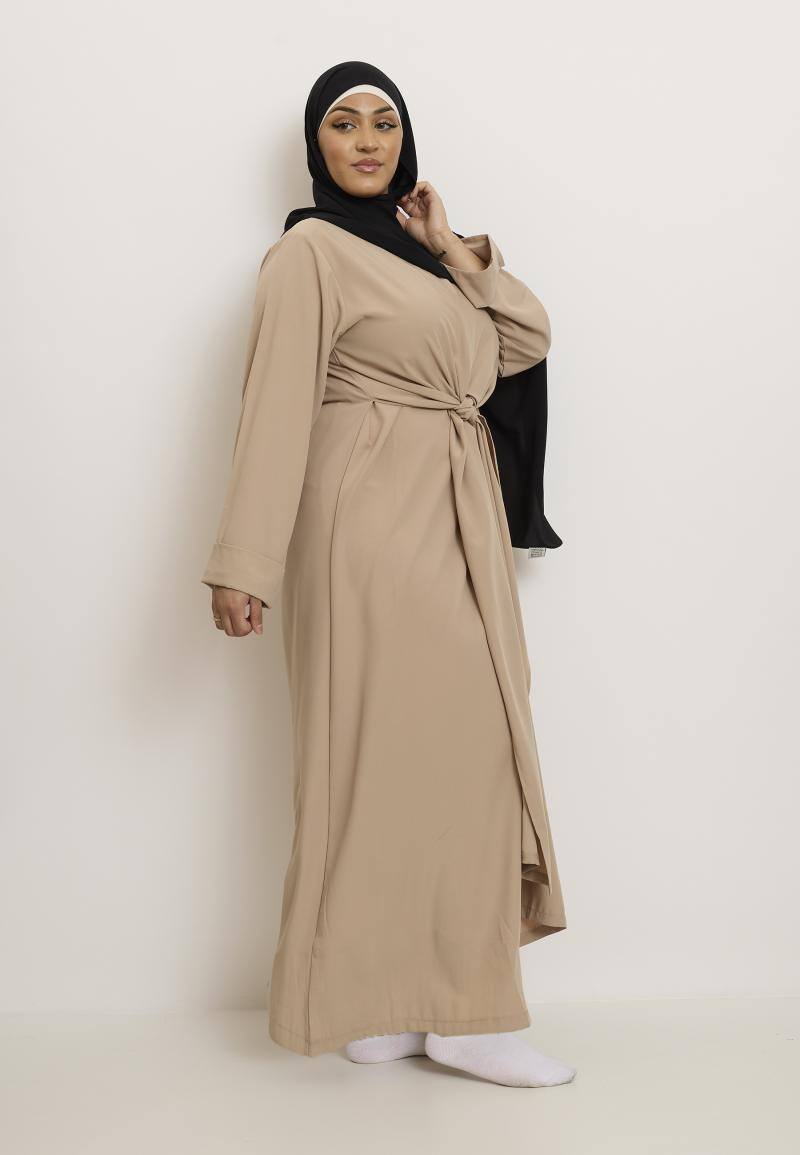 Wholesaler Aawoe Paris® - Abaya to tie in Thick Medina Silk - Length 145 cm