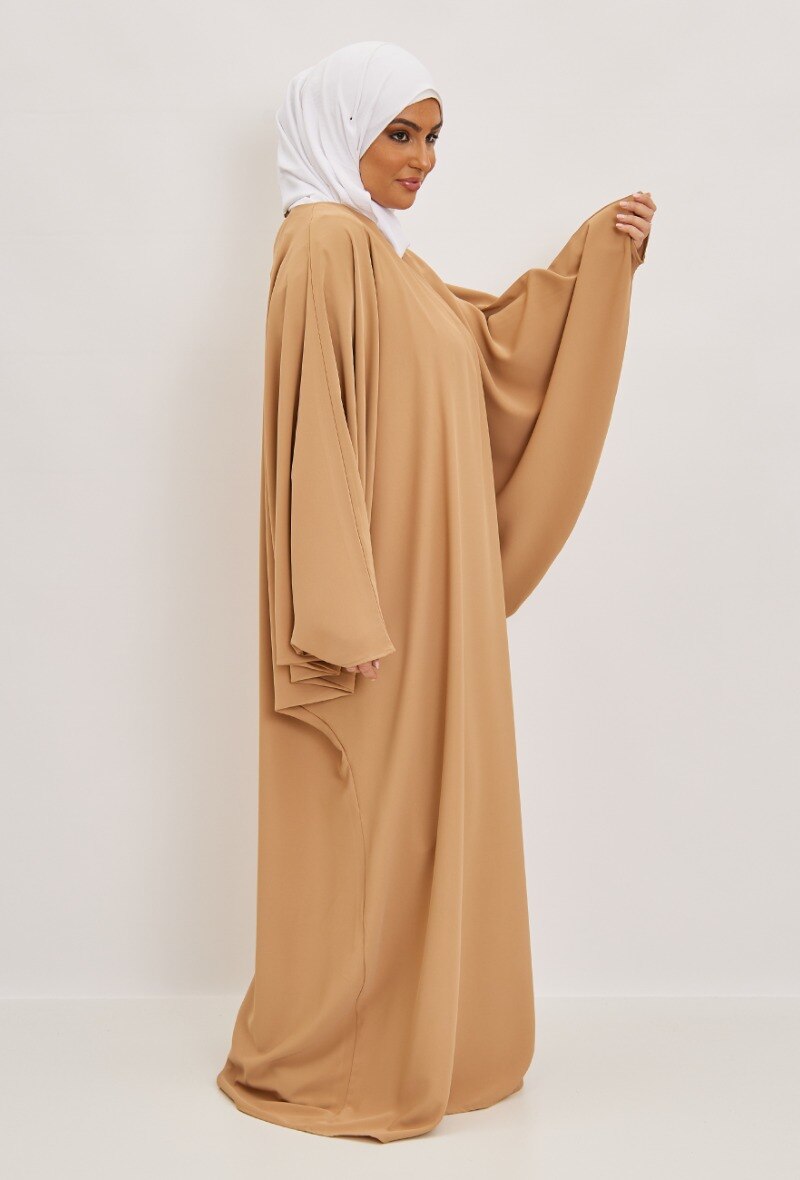 Wholesaler Aawoe Paris® - Medina Silk Butterfly Abaya - Length 145 cm