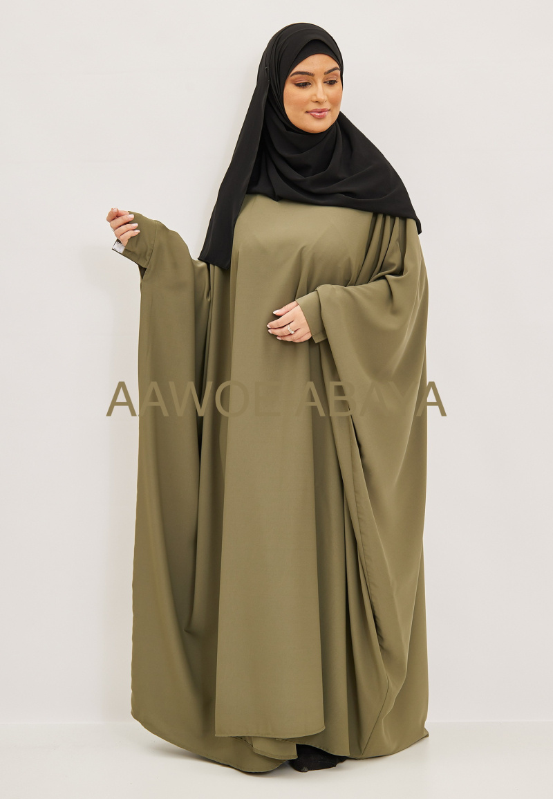 Grossiste Aawoe Paris® - Abaya papillon en soie de Médine grande taille 180 cm