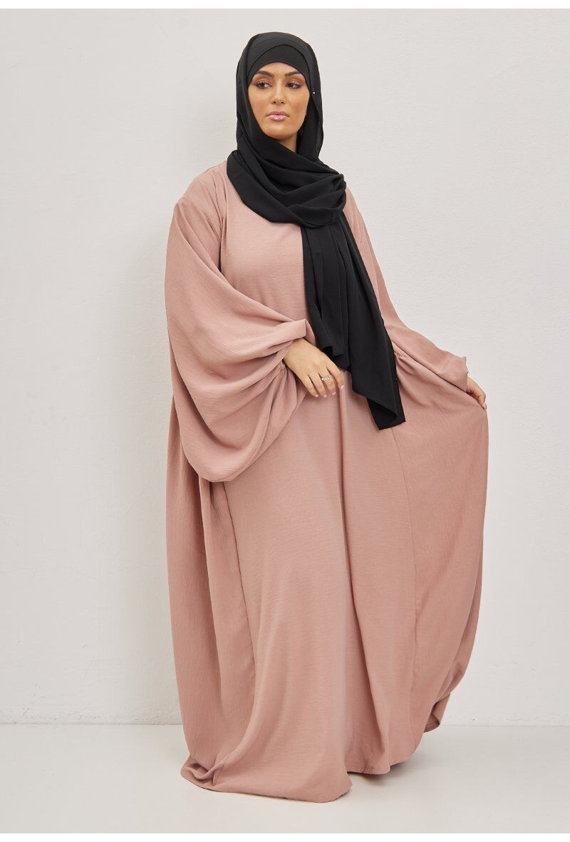 Grossiste Aawoe Paris® - Abaya longue à manches bouffantes en tissu jazz, 160 cm