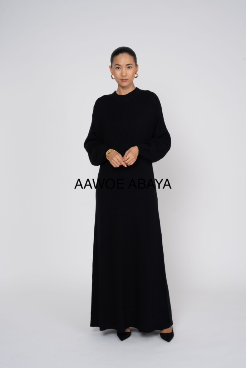 Grossista Aawoe Paris® - Abito invernale abaya a maniche lunghe