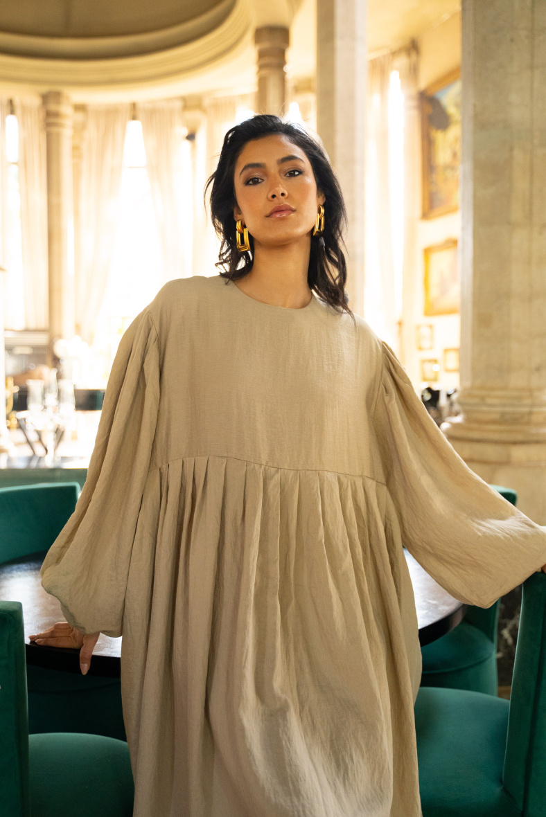 Grossista Aawoe Paris® - Abito lungo in lino Lila - Eleganza e fluidità