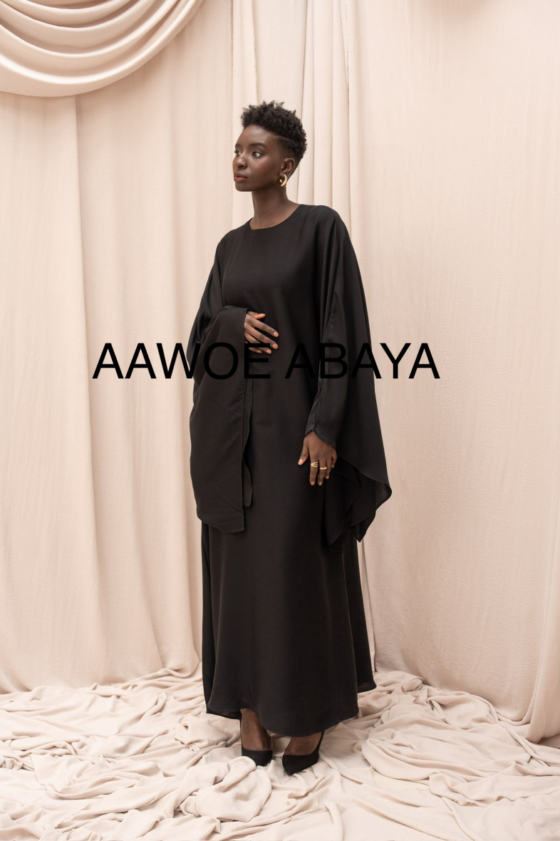 Wholesaler Aawoe Paris® - Abaya Nia in Nidha Fabric - Elegance and Modernity