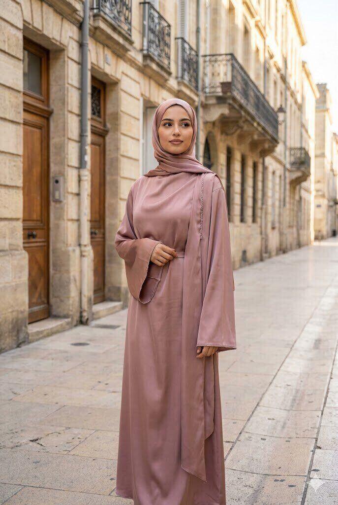 Grossiste Aawoe Paris® - Robe Abaya Élégante en Prêt-à-Porter