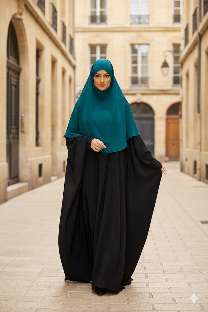 Wholesaler Aawoe Paris® - Elegant Khimar with Long Sleeves