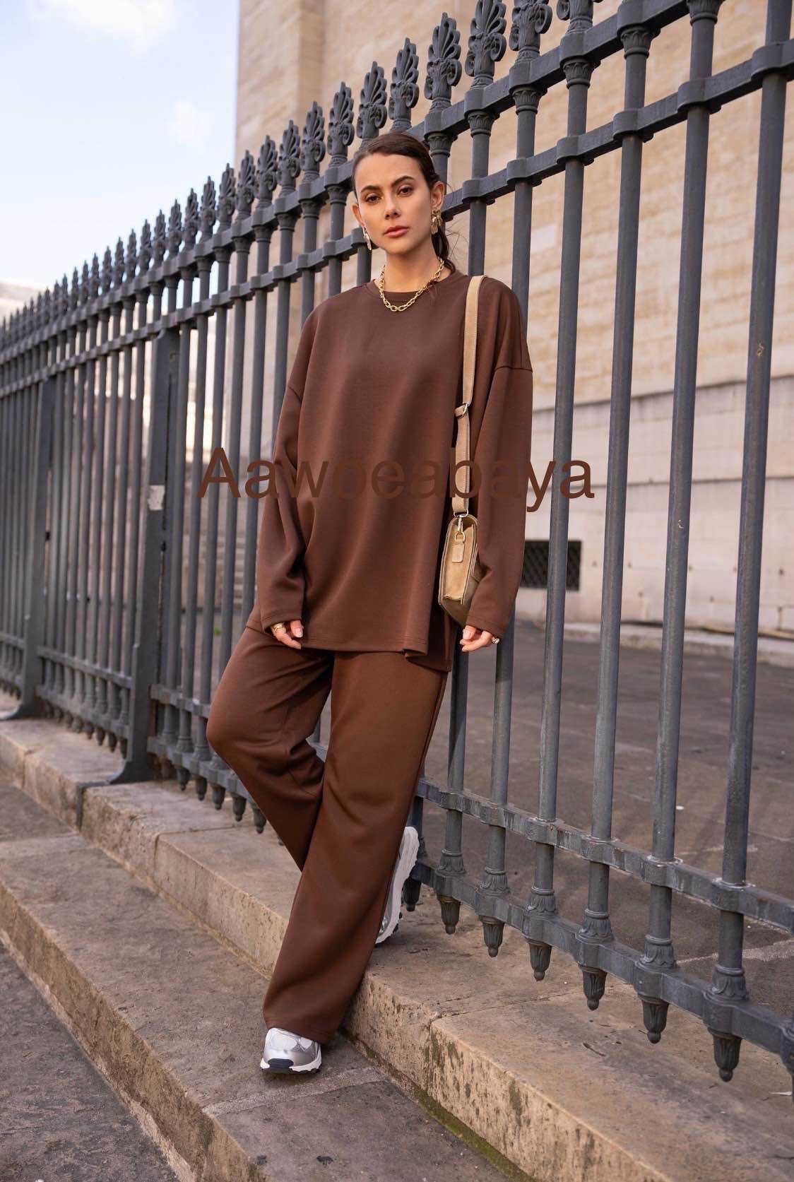 Grossiste Aawoe Paris® - Ensemble sweat ample et pantalon large pour un confort chic