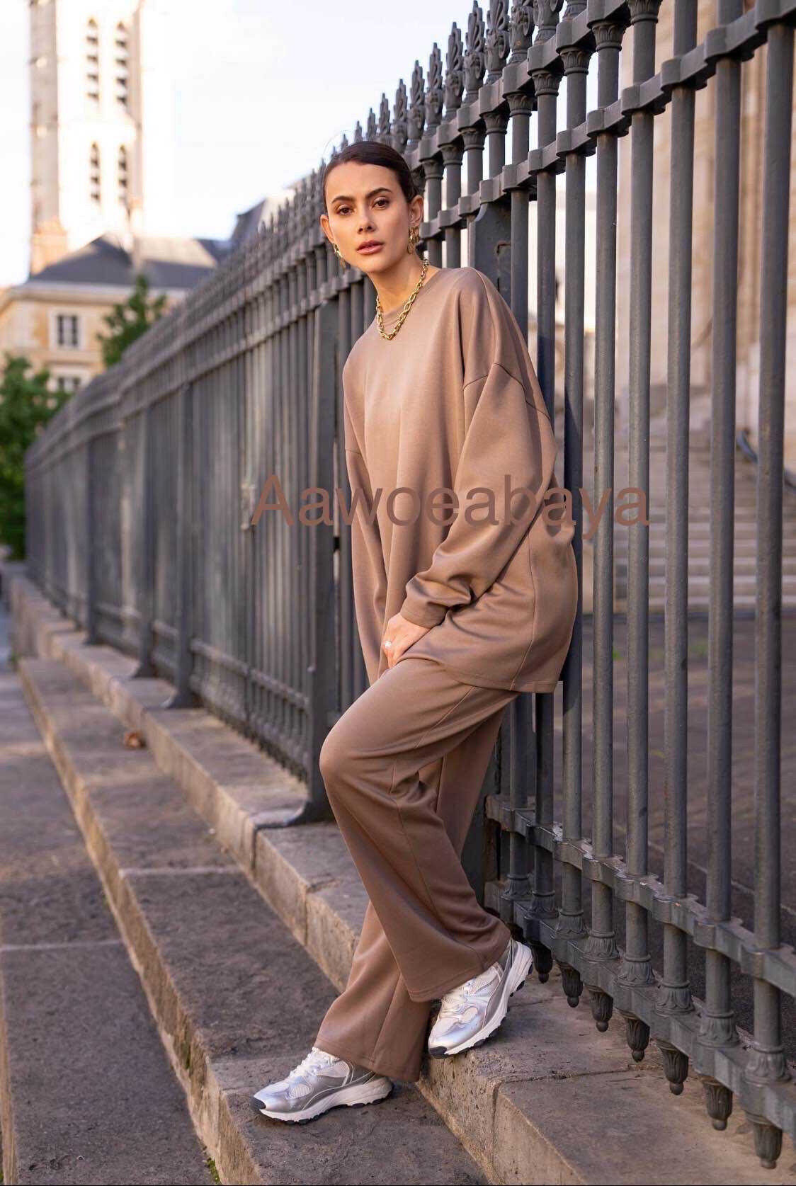 Grossiste Aawoe Paris® - Ensemble sweat ample et pantalon large pour un confort chic