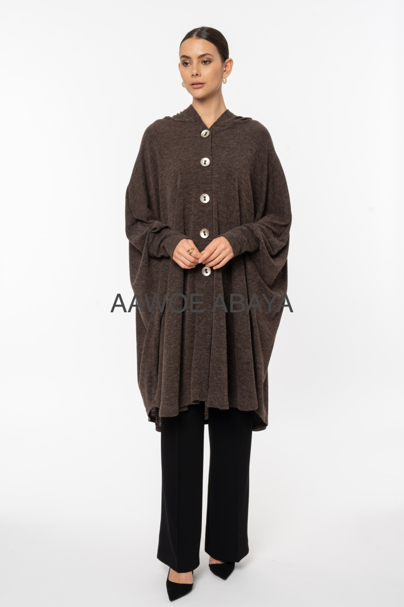 Wholesaler Aawoe Paris® - Buttoned Vest with Hood - 4 Buttons