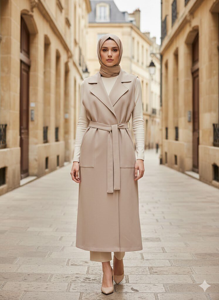 Wholesaler Aawoe Paris® - Long Jacket with Flared Sleeves