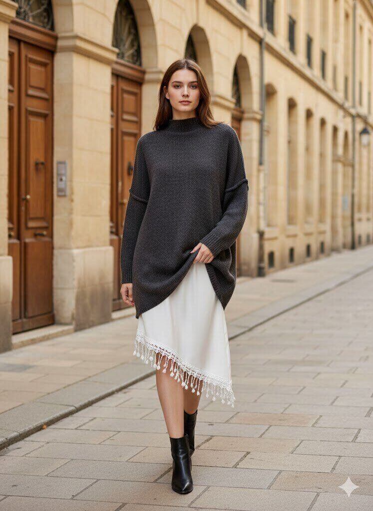 Grossista Aawoe Paris® - Gonna leggera con frange