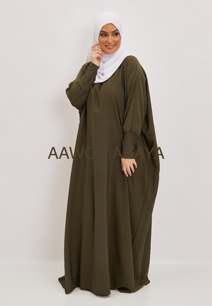 Grossista Aawoe Paris® - Abito elegante ampio con maniche lunghe e tessuto fluido - Moda Modesta