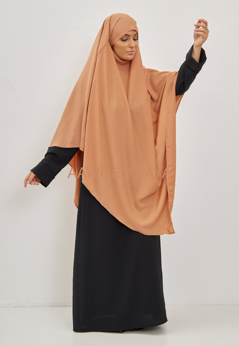 Mayorista Aawoe Paris® - Khimar de punta larga en Woolpeach
