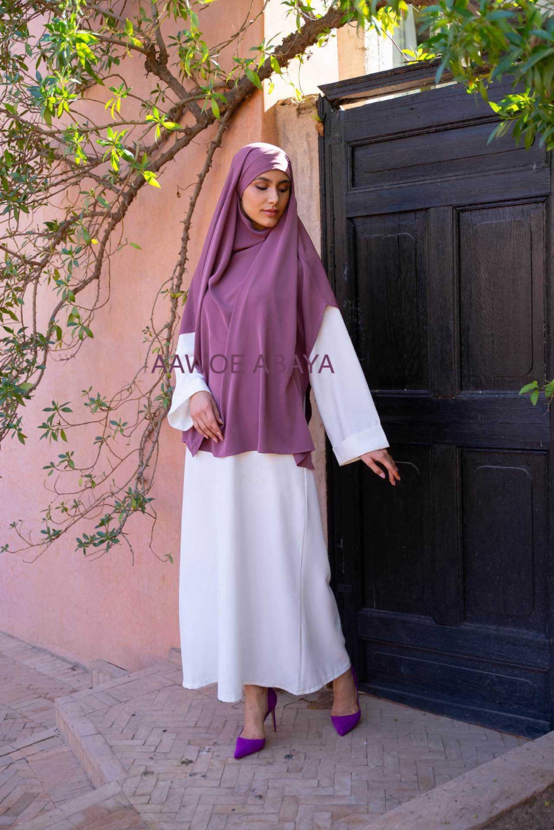 Mayorista Aawoe Paris® - Khimar Maria en Seda Medina - Elegante Corte Cuadrado