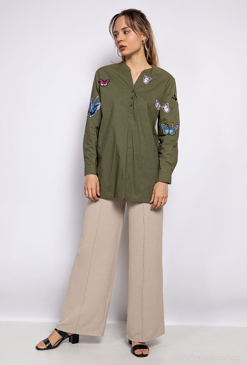 Mayorista ABELLA - Camisa con mariposas