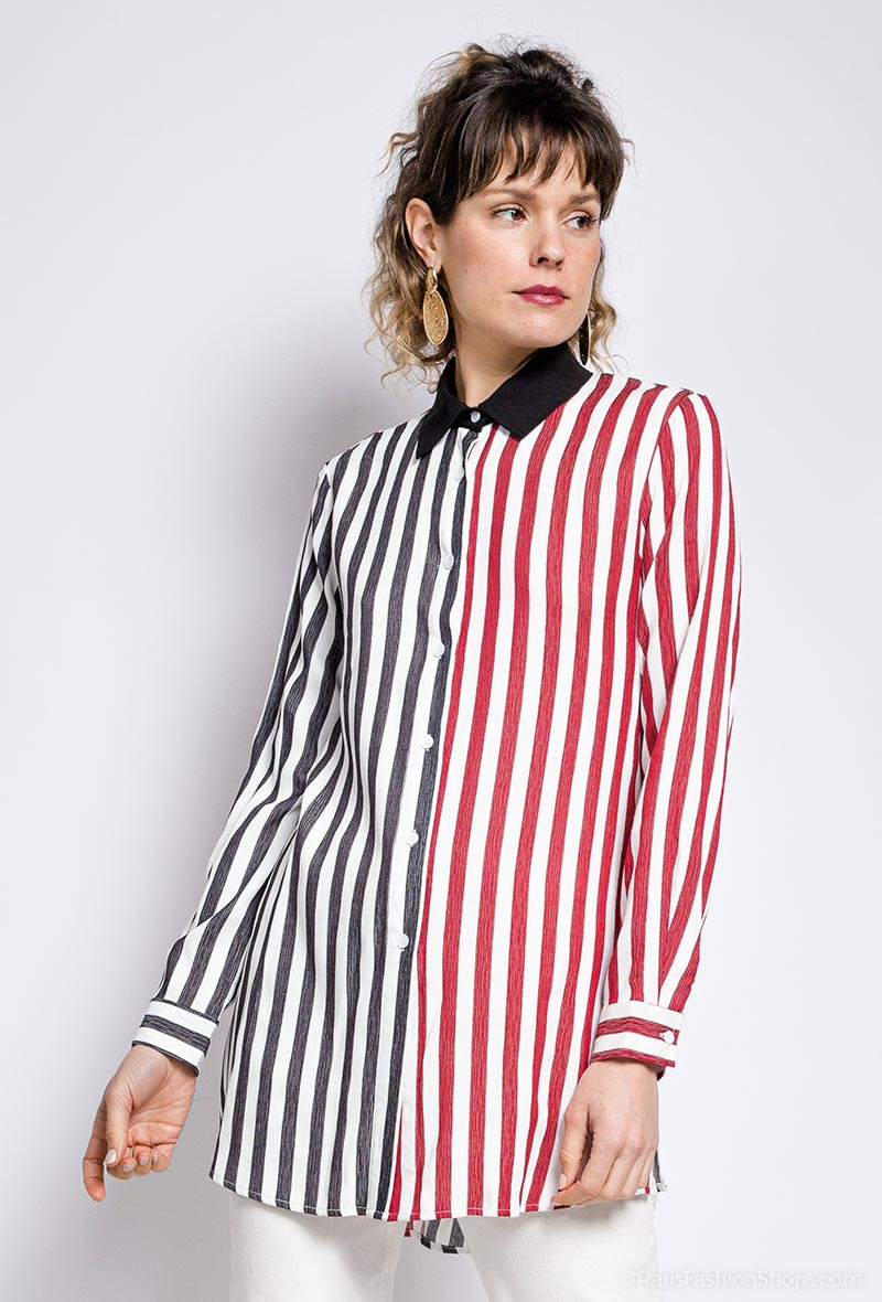 Mayorista ABELLA - Camisa larga a rayas