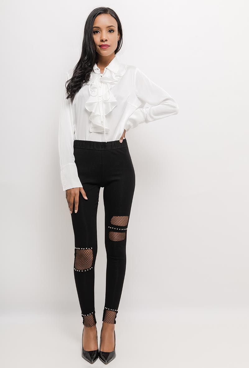 Wholesaler ABELLA - Leggings with fishnet