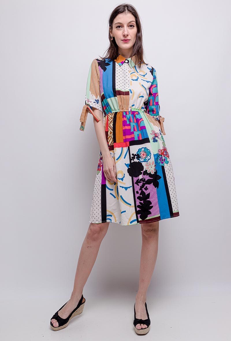 Wholesaler ABELLA - Printed shirt dress