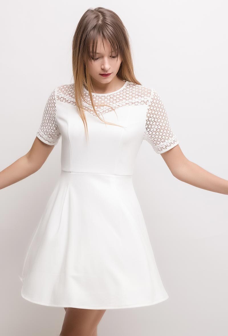 Wholesaler ABELLA - Skater dress with lace