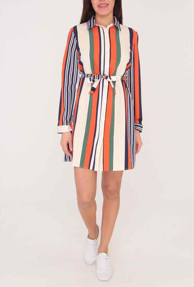 Mayorista ABELLA - Vestido camisero a rayas