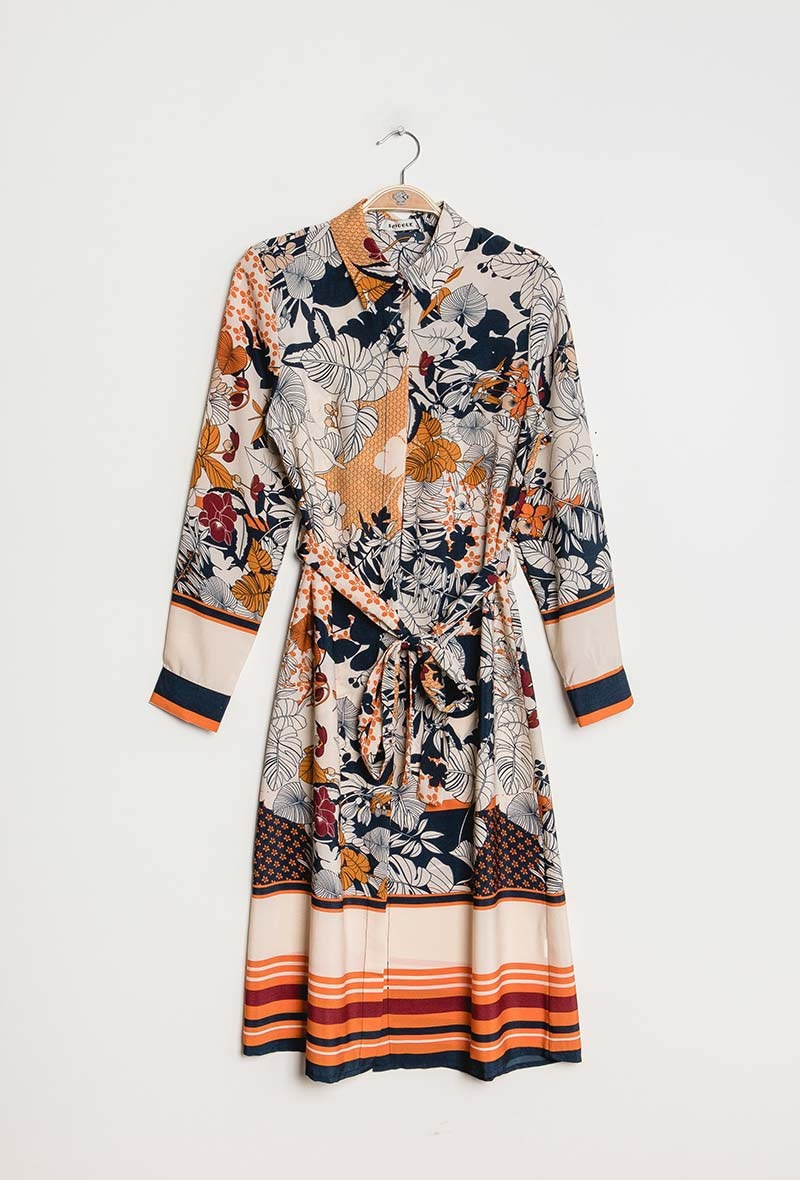 Wholesaler ABELLA - Printed shirt dress