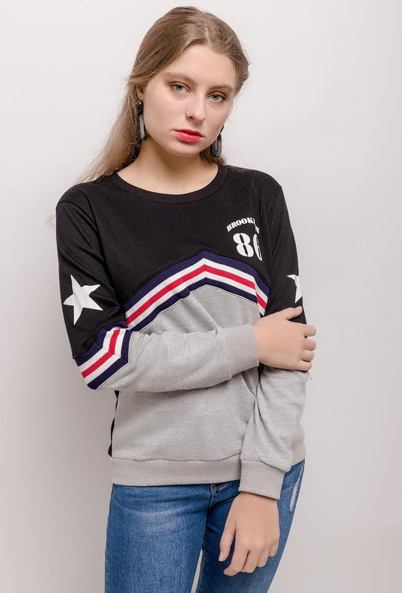 Grossiste ABELLA - Sweat avec bandes tricolores