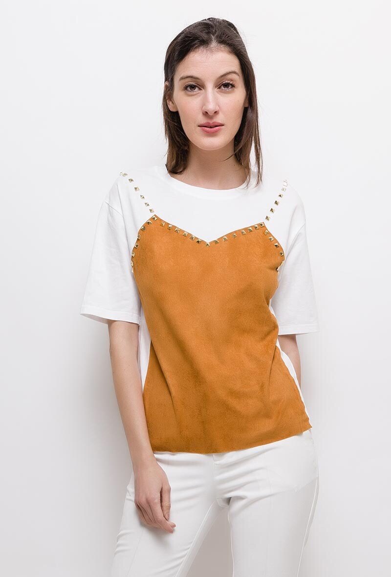 Wholesaler ABELLA - Bi-material T-shirt
