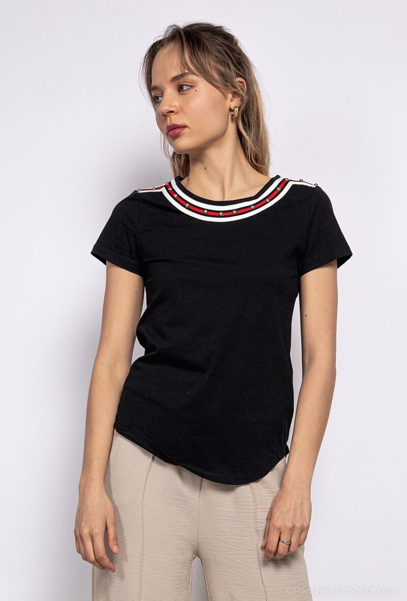 Wholesaler ABELLA - T-shirt with pearls