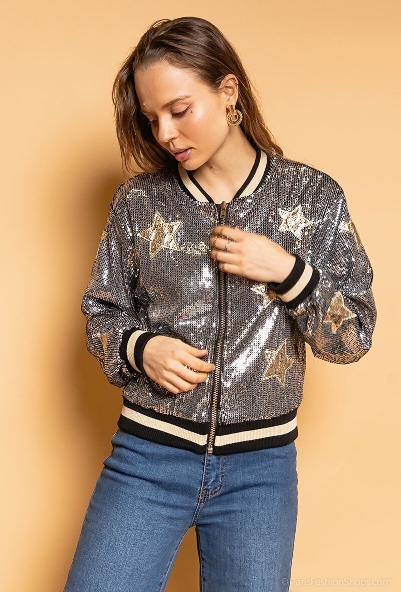 Wholesaler ABELLA - Jacket in sequins