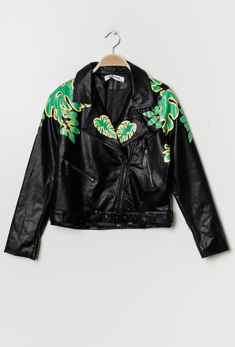 Mayorista ABELLA - Chaqueta de biker con estampado