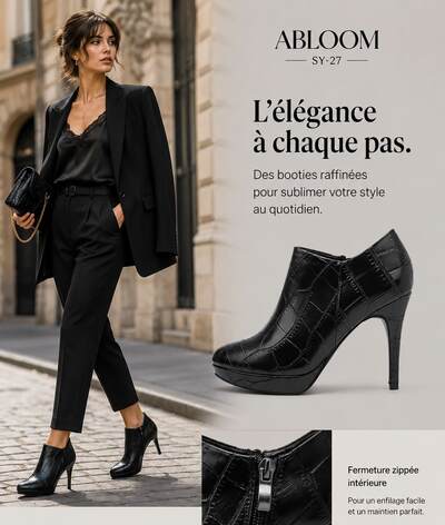 Großhändler Abloom - Stiefeletten mit Stiletto-Absatz und Krokodilleder-Effekt Großhändler Abloom - Stiefeletten mit Stiletto-Absatz und Krokodilleder-Effekt