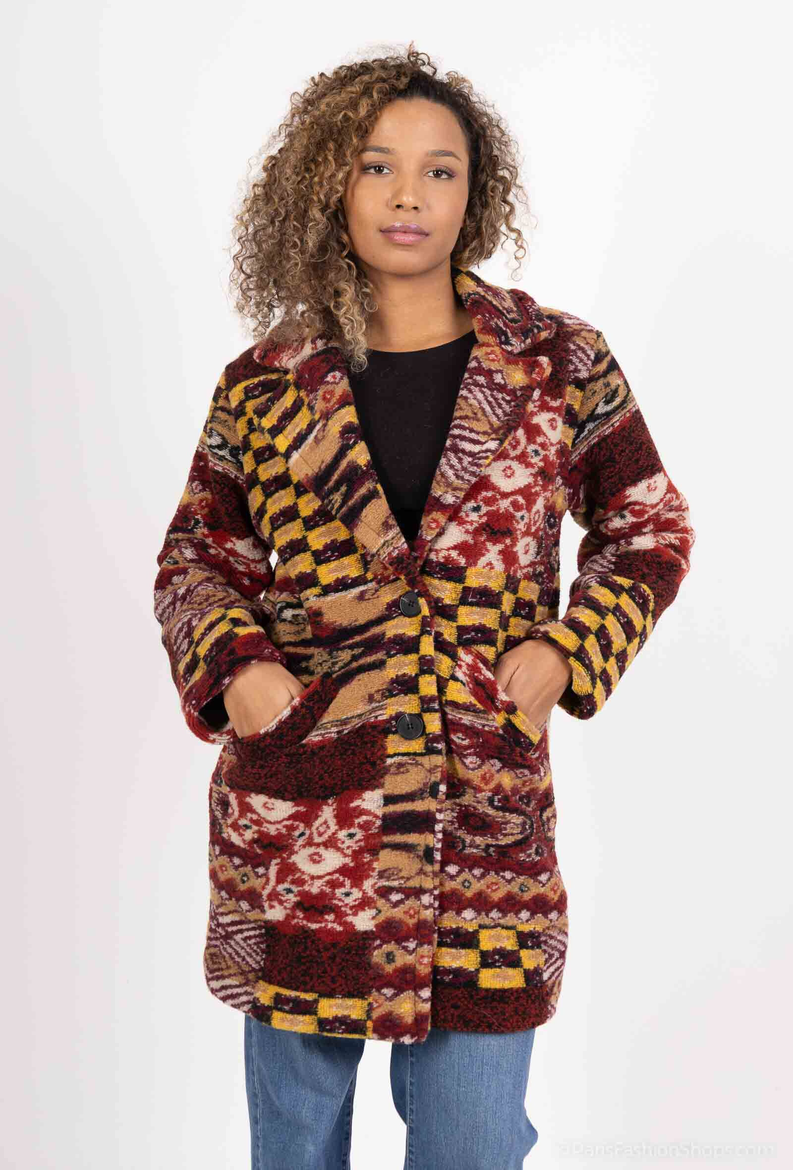 Wholesaler AC BELLE - Patchwork wool coat