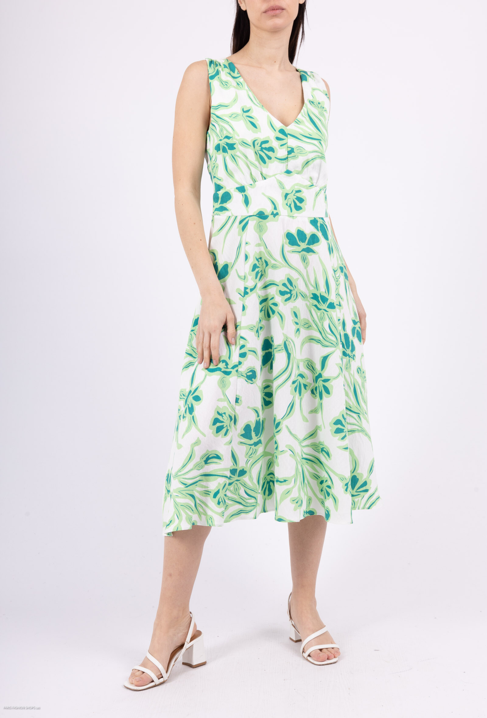Wholesaler AC BELLE - Floral sleeveless midi dress