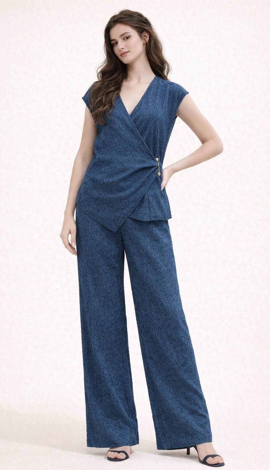 Grossiste ACACIA - Ensemble Élise top structuré et pantalon fluide