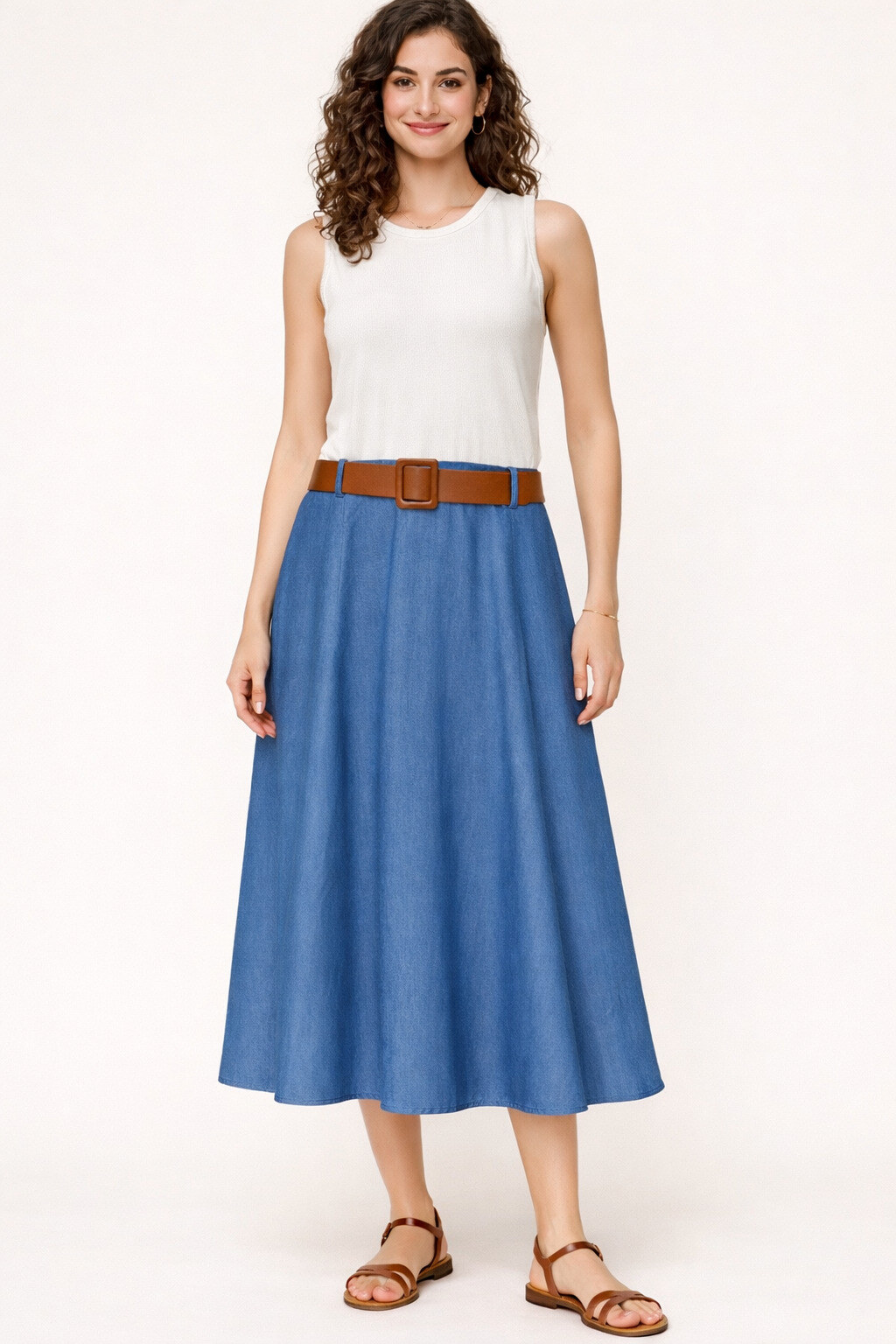 Grossiste ACACIA - Robe longue casual avec ceinture