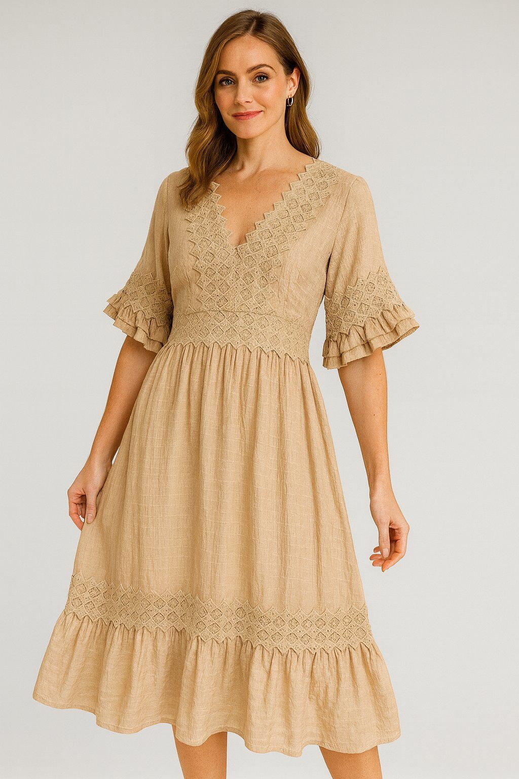 Grossista ACACIA - Abito bohemien in pizzo romantico