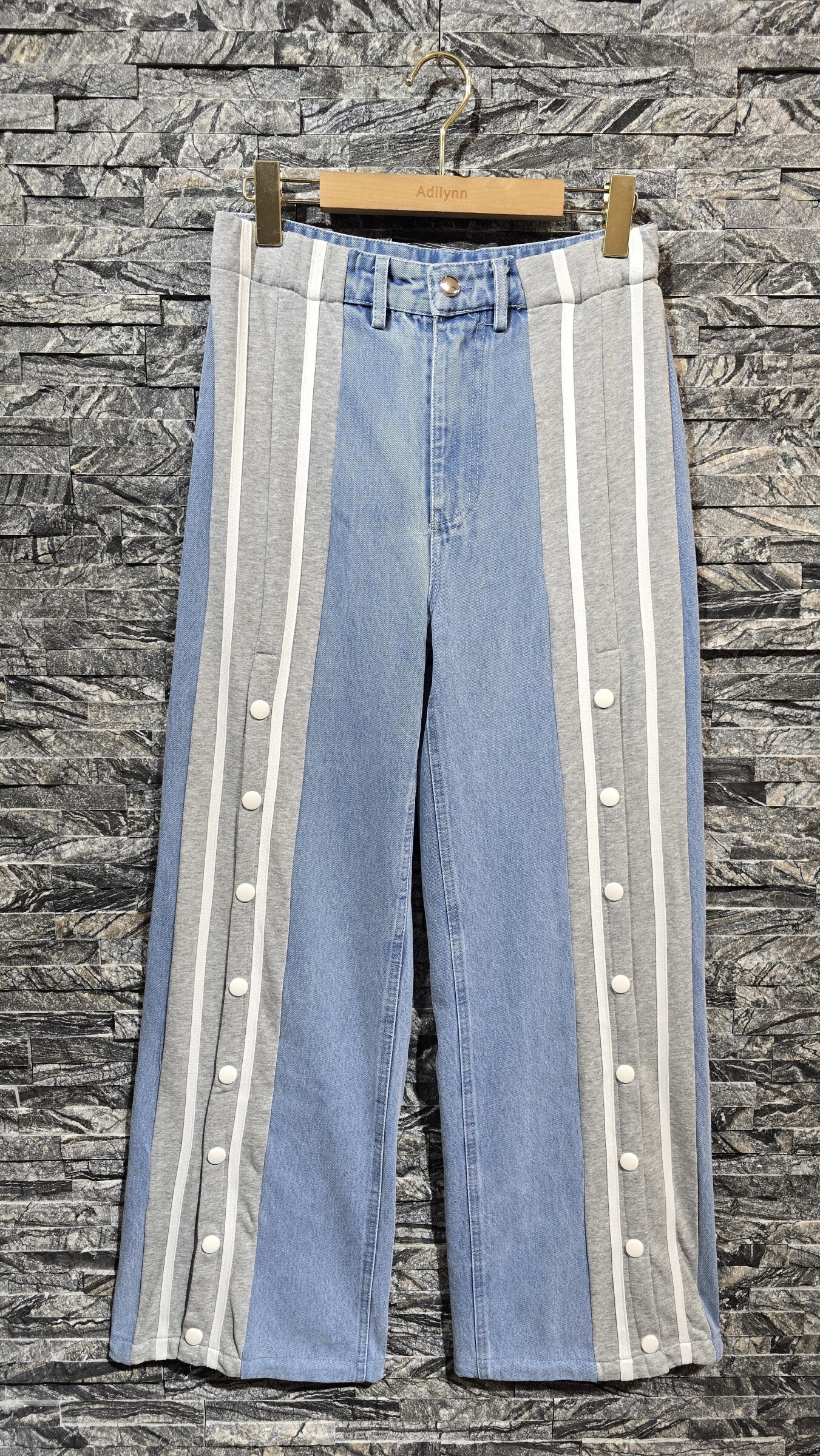 Großhändler Adilynn - Joggenjogging -Jeans, Reißverschluss und Knöpfe, Hecktaschen