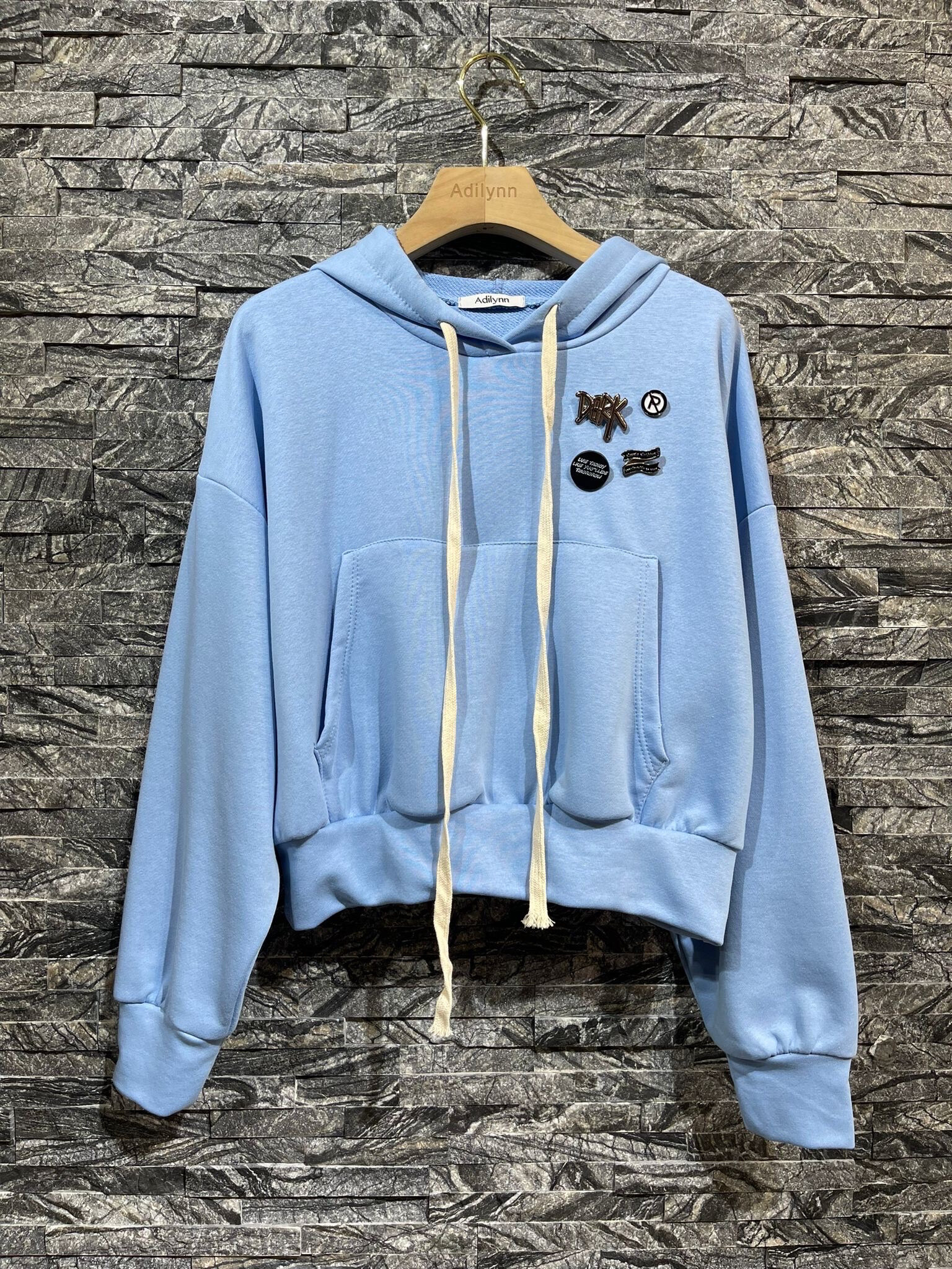 Wholesaler Adilynn - Hoodie with removable pines, front pocket, long sleeves