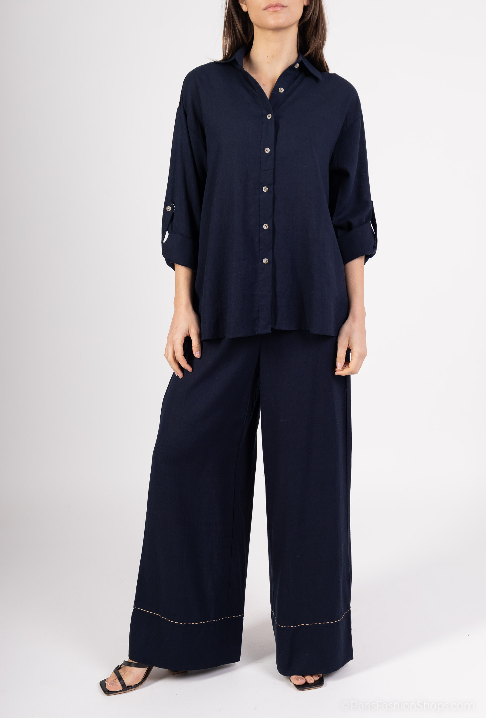 Wholesaler Afinity - Linen unit shirt