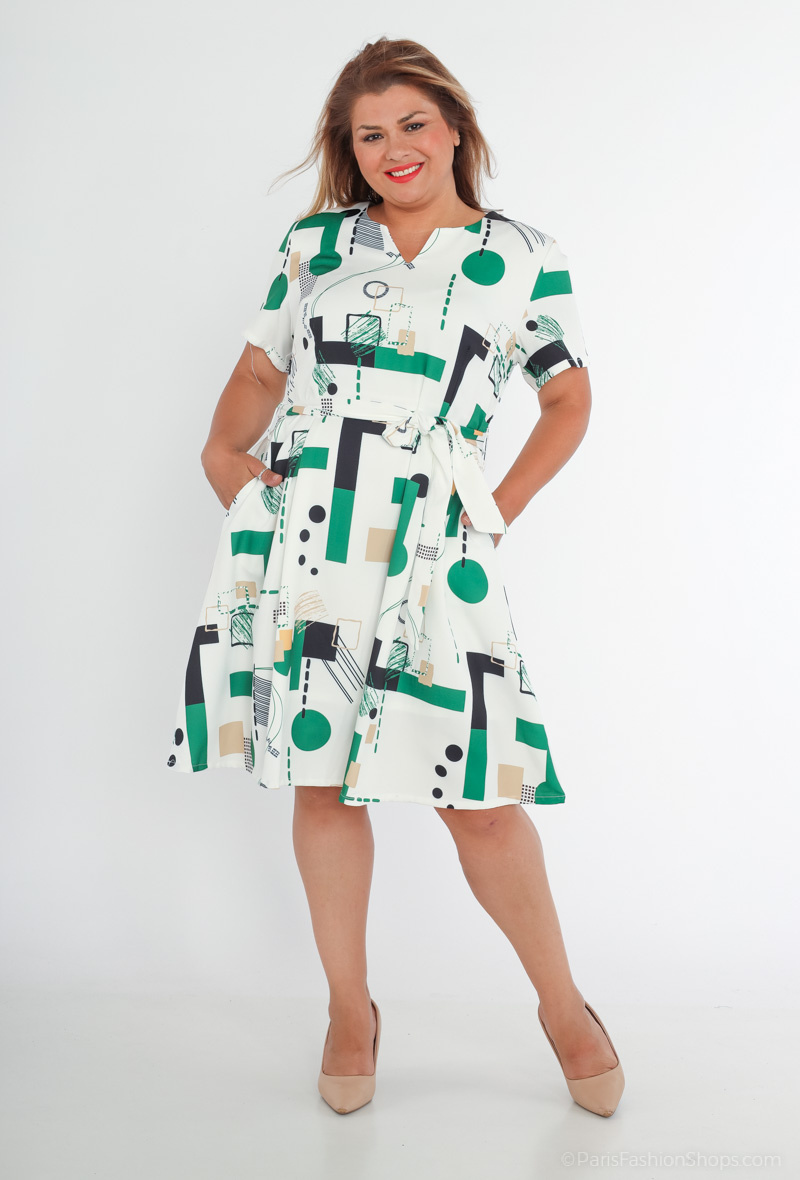 Wholesaler Afinity - Printed skater dress