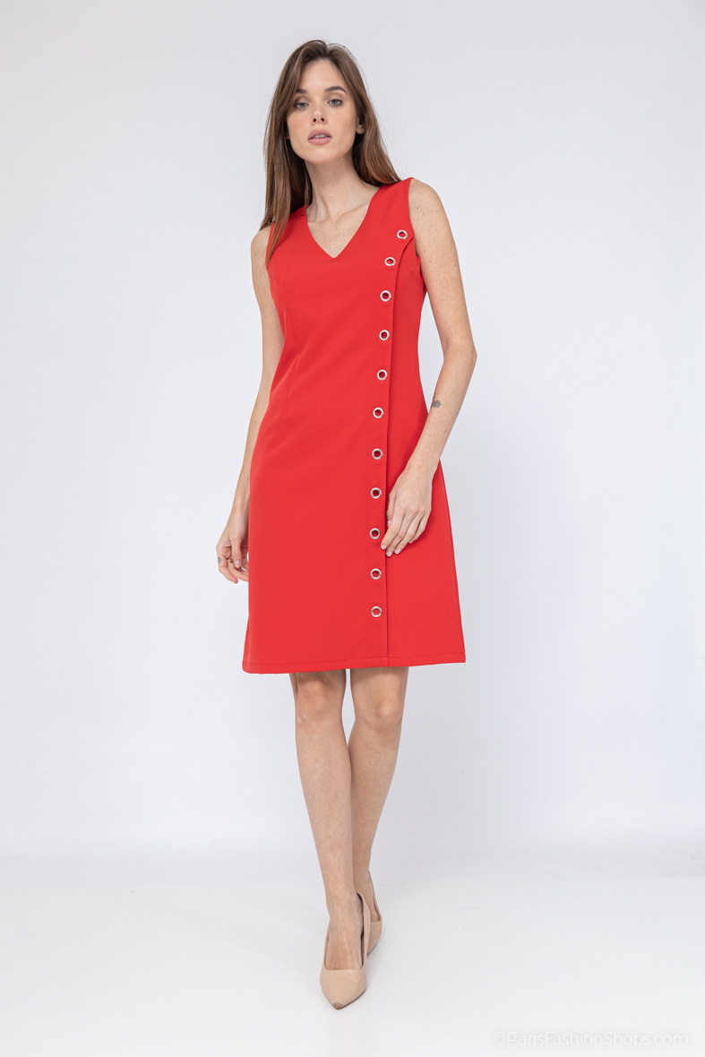 Wholesaler Afinity - Plain mid-length straight dress