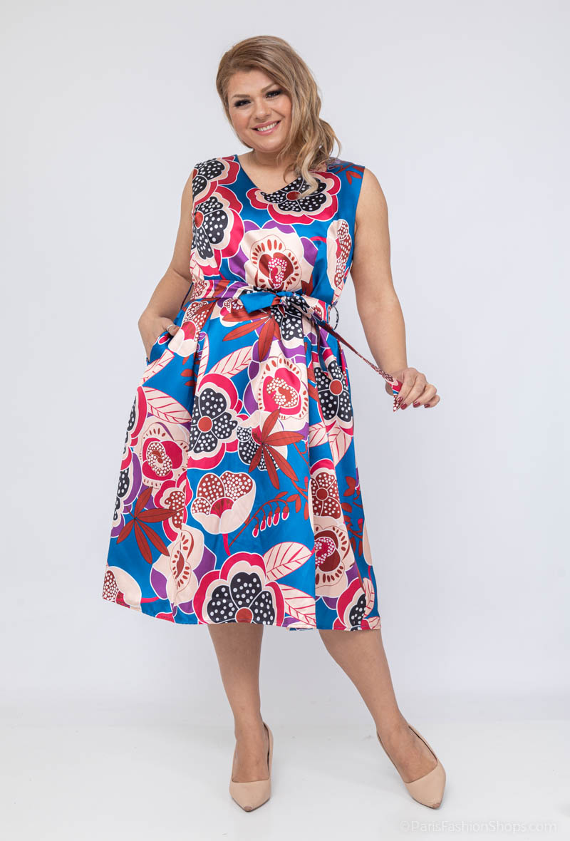Wholesaler Afinity - Plus Size Skater Cocktail Dress