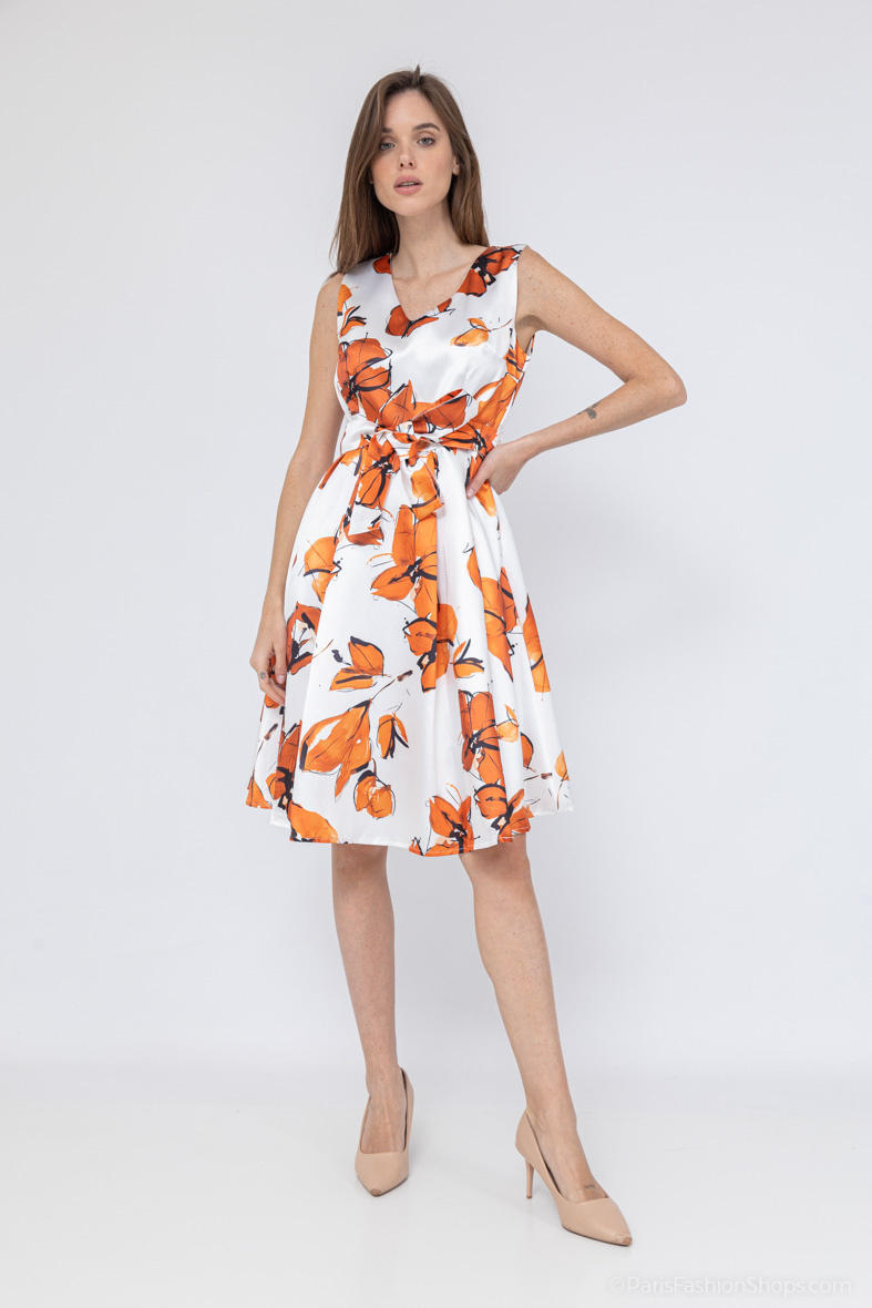 Wholesaler Afinity - Plus Size Skater Cocktail Dress