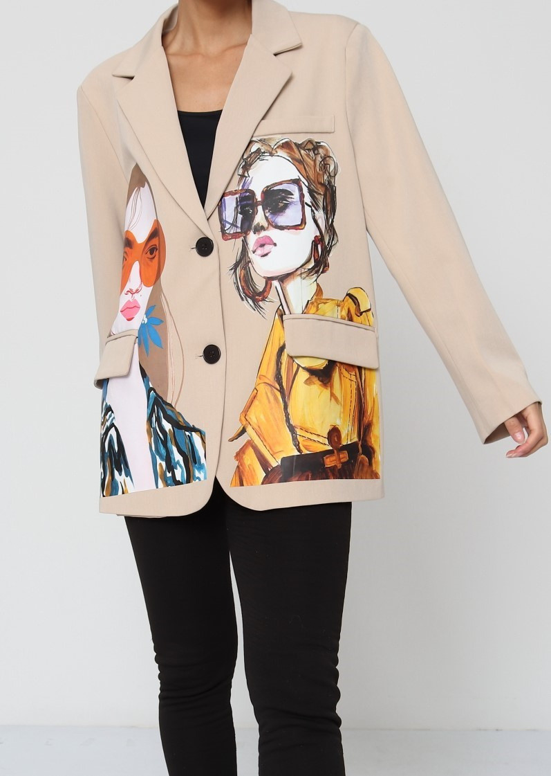 Mayorista Aikha - Chaqueta lisa con cara