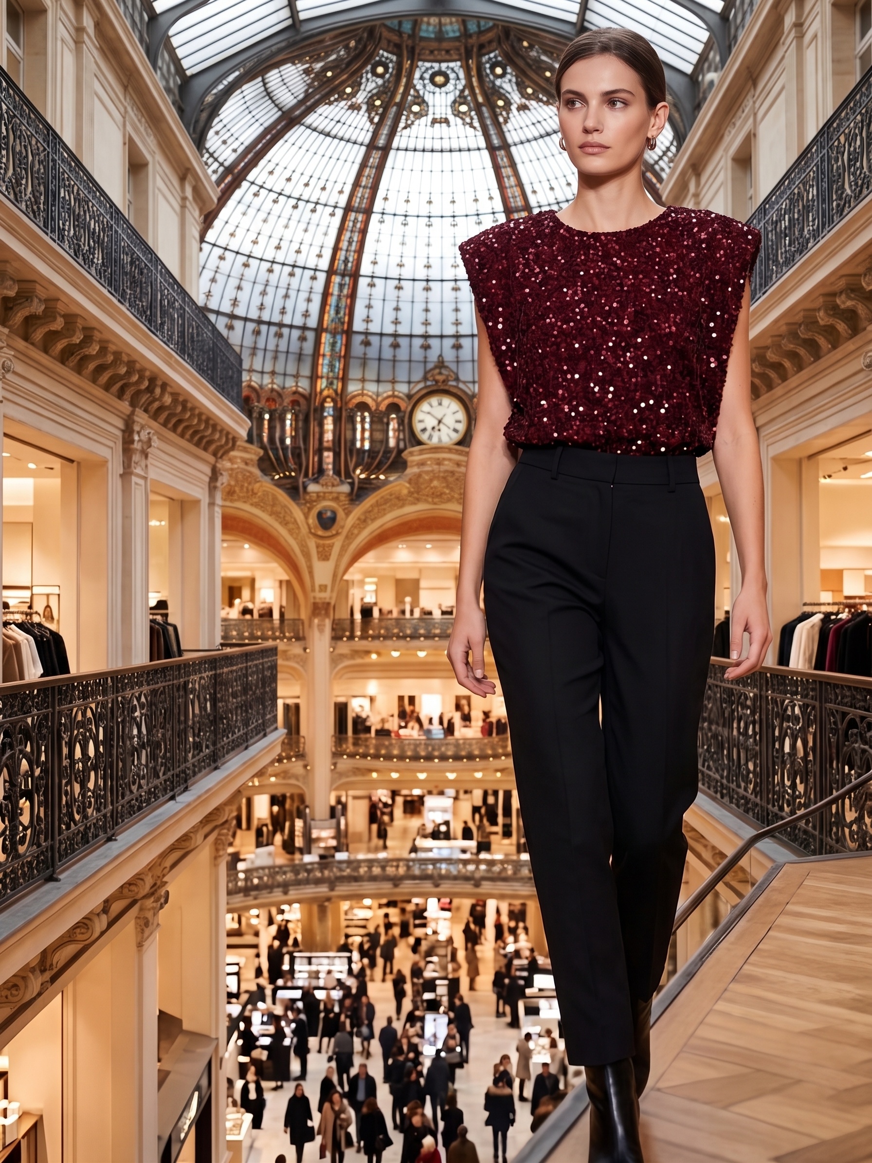 Wholesaler Aikha - Sequin Shoulder Pad Top