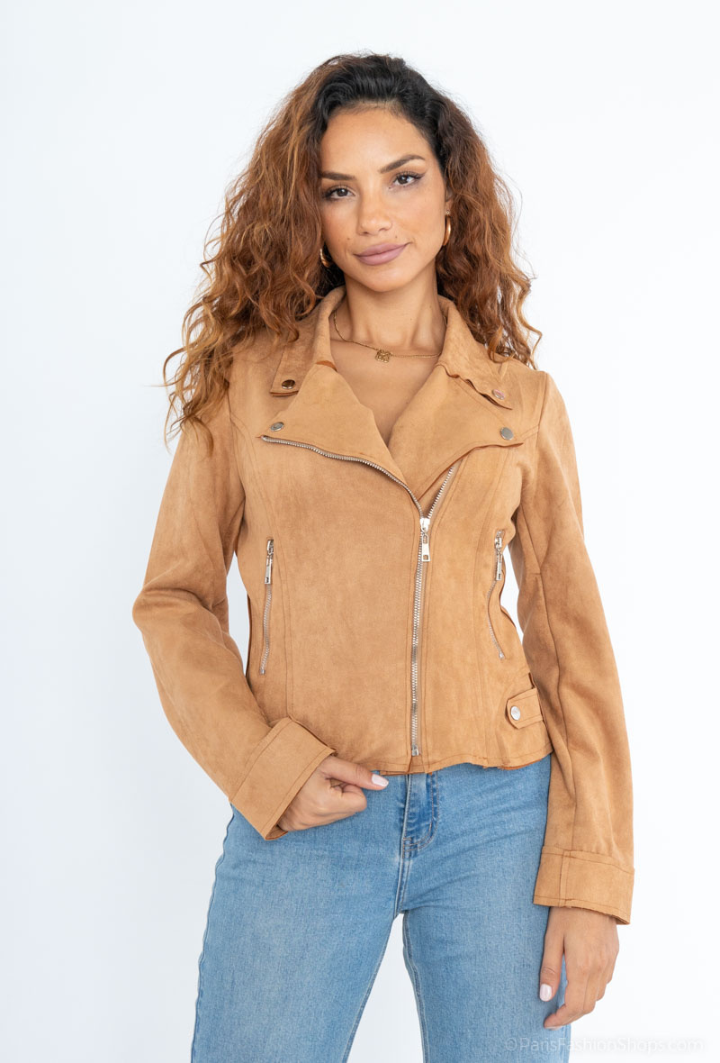 Grossiste AISABELLE - Perfecto veste en daim
