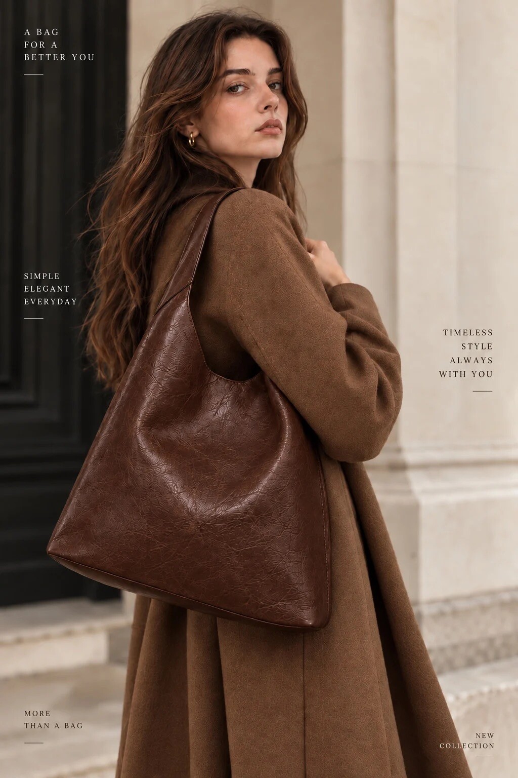 Wholesaler Alexia - Dark brown hobo bag
