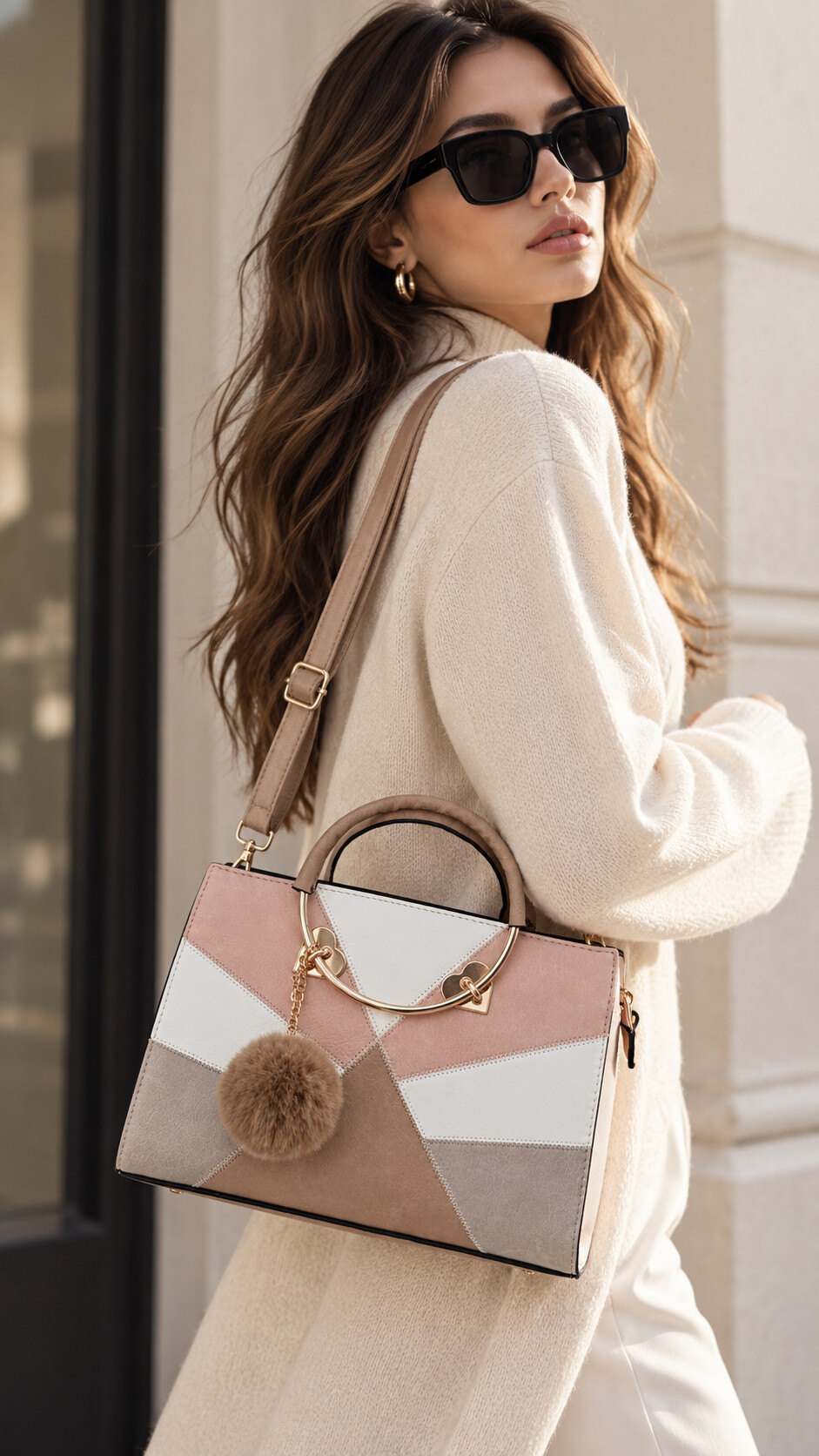 Wholesaler Alexia - Patchwork handbag with shoulder strap