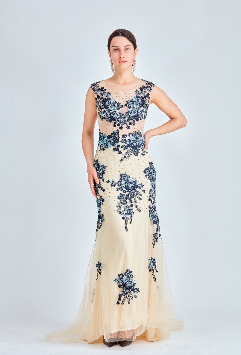 Großhändler Alice'Desir - Abendkleid mit Spitze und Strass